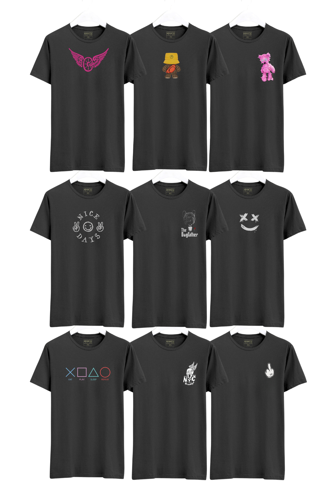 Kit 10 Camisetas Simbols Aleatorio
